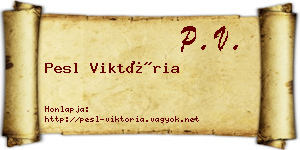 Pesl Viktória névjegykártya